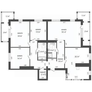 4-к квартира, вторичка, 152м2, 4/5 этаж