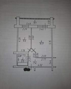 1-к квартира, вторичка, 37м2, 10/10 этаж