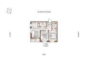 2-к квартира, строящийся дом, 60м2, 8/19 этаж