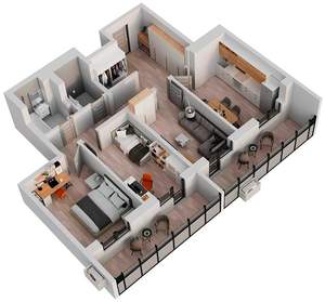 3-к квартира, строящийся дом, 81м2, 14/18 этаж