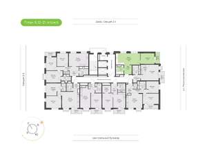 1-к квартира, вторичка, 48м2, 12/21 этаж