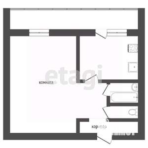 1-к квартира, вторичка, 29м2, 5/5 этаж