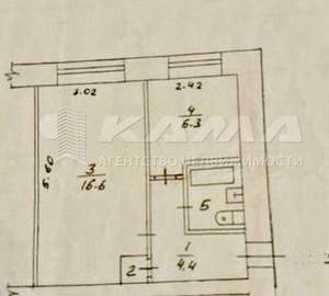 1-к квартира, вторичка, 31м2, 2/5 этаж