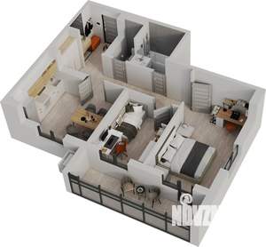 2-к квартира, строящийся дом, 63м2, 18/18 этаж