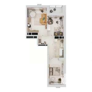 2-к квартира, строящийся дом, 69м2, 5/7 этаж