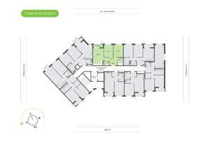 2-к квартира, вторичка, 57м2, 4/24 этаж