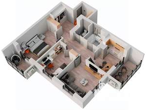 3-к квартира, строящийся дом, 80м2, 6/18 этаж