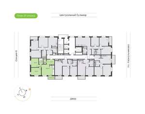 2-к квартира, вторичка, 63м2, 21/24 этаж