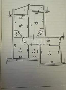 3-к квартира, вторичка, 84м2, 3/5 этаж