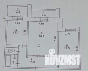 2-к квартира, вторичка, 64м2, 4/10 этаж