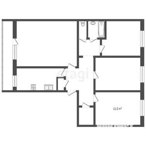 4-к квартира, вторичка, 79м2, 4/9 этаж