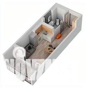 1-к квартира, строящийся дом, 27м2, 10/18 этаж