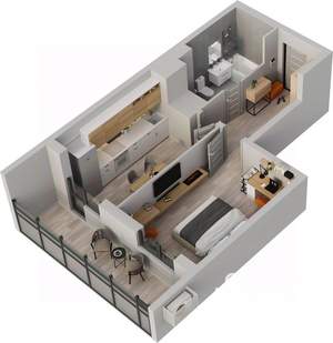 1-к квартира, вторичка, 41м2, 12/18 этаж