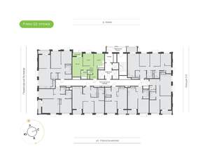 2-к квартира, вторичка, 57м2, 22/24 этаж