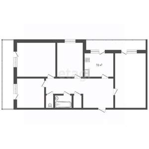 3-к квартира, вторичка, 57м2, 5/5 этаж