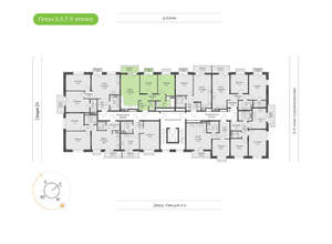 2-к квартира, вторичка, 64м2, 3/24 этаж