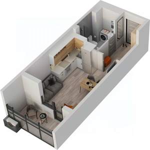 1-к квартира, строящийся дом, 27м2, 12/18 этаж