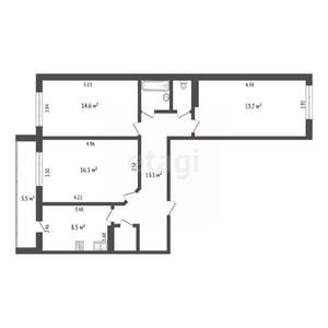 3-к квартира, вторичка, 73м2, 5/10 этаж