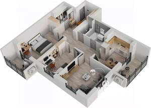 3-к квартира, строящийся дом, 79м2, 14/18 этаж