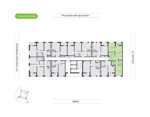 2-к квартира, вторичка, 70м2, 6/16 этаж