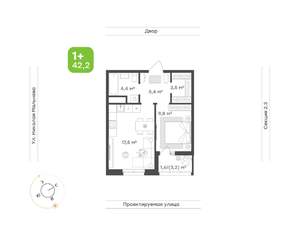 1-к квартира, вторичка, 44м2, 10/20 этаж