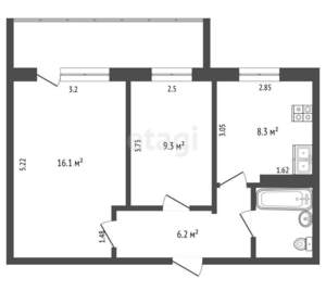 2-к квартира, вторичка, 47м2, 2/5 этаж