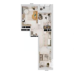 2-к квартира, строящийся дом, 69м2, 4/7 этаж
