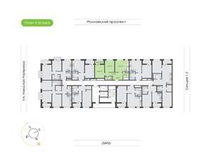 2-к квартира, вторичка, 61м2, 4/16 этаж