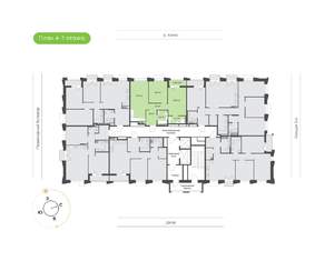 2-к квартира, вторичка, 68м2, 4/16 этаж