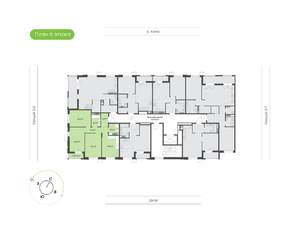 3-к квартира, вторичка, 76м2, 8/9 этаж