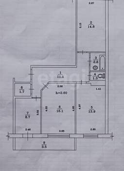 3-к квартира, вторичка, 77м2, 6/10 этаж