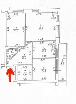 3-к квартира, вторичка, 67м2, 12/17 этаж