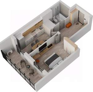 1-к квартира, строящийся дом, 40м2, 3/18 этаж