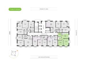 2-к квартира, вторичка, 55м2, 2/24 этаж