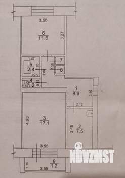 2-к квартира, вторичка, 50м2, 5/5 этаж