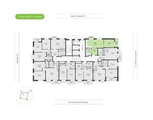 1-к квартира, вторичка, 48м2, 8/21 этаж