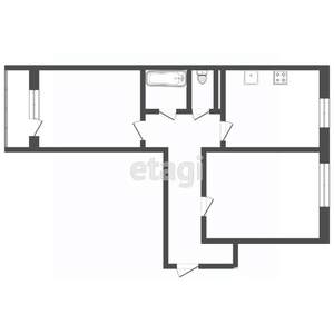 2-к квартира, вторичка, 56м2, 1/9 этаж