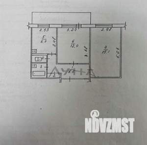 2-к квартира, вторичка, 45м2, 3/5 этаж