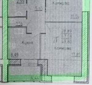 2-к квартира, вторичка, 48м2, 13/16 этаж