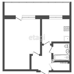 1-к квартира, вторичка, 29м2, 2/5 этаж