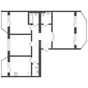3-к квартира, вторичка, 102м2, 6/10 этаж