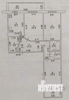 3-к квартира, вторичка, 71м2, 1/10 этаж