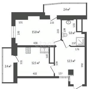 1-к квартира, вторичка, 50м2, 18/18 этаж