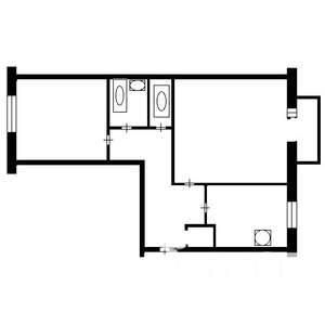 2-к квартира, вторичка, 44м2, 2/5 этаж