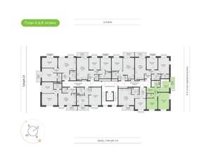 2-к квартира, вторичка, 53м2, 4/9 этаж