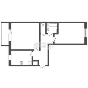 2-к квартира, вторичка, 45м2, 5/5 этаж