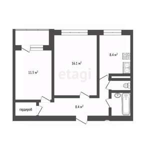 2-к квартира, вторичка, 51м2, 4/9 этаж