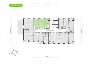 2-к квартира, вторичка, 56м2, 2/24 этаж