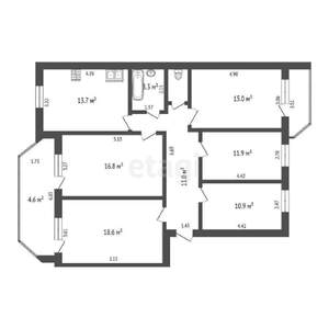 5-к квартира, вторичка, 103м2, 9/10 этаж