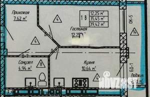 1-к квартира, вторичка, 39м2, 12/18 этаж